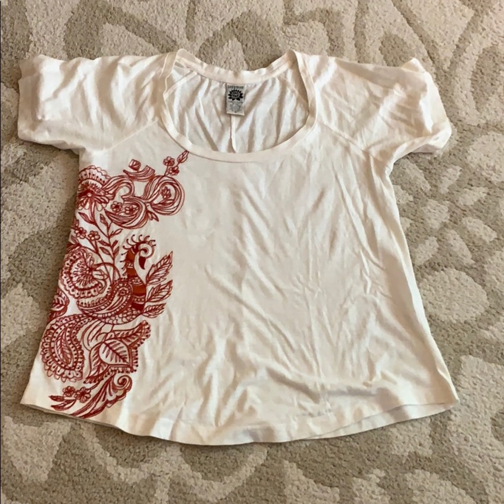 Lucky Brand Embroidered Tee
